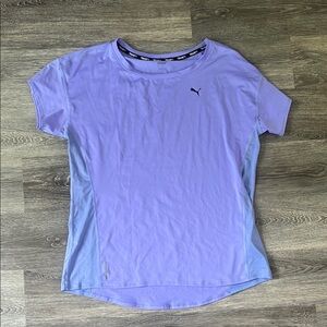 Puma Lavender and Light Blue Short Sleeve Tee